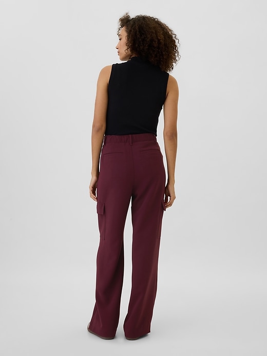 Image number 4 showing, High Rise Easy Wide-Leg Cargo Trousers