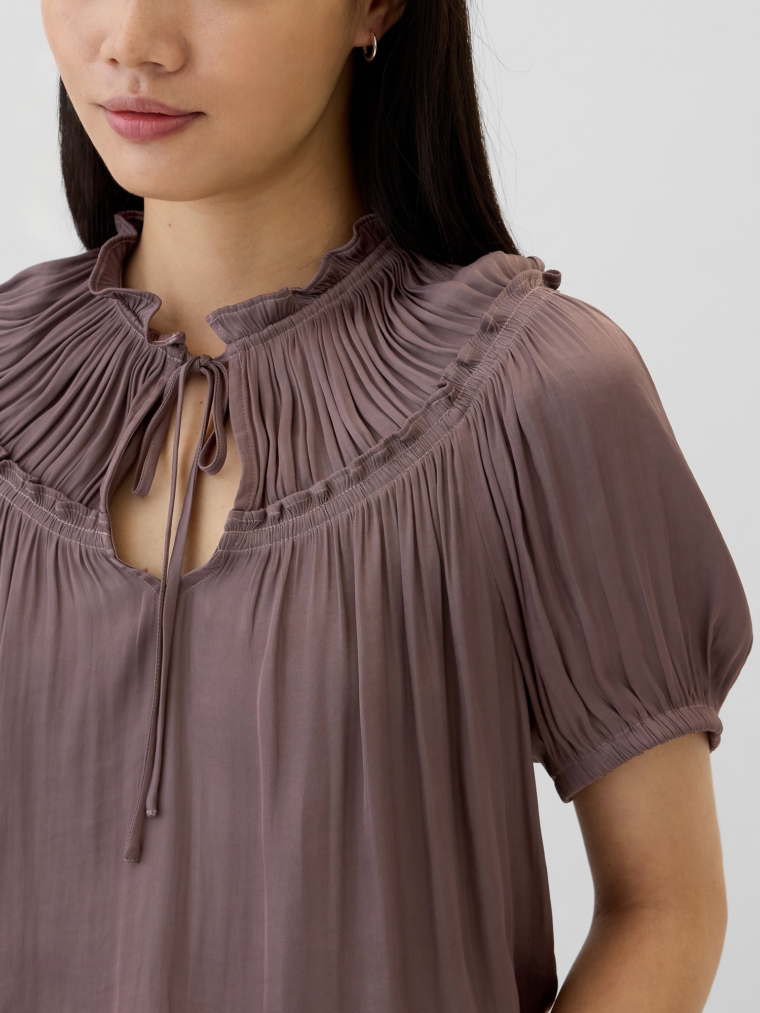 Satin Puff Sleeve Top | Gap Factory Satin Puff Sleeve Top | Gap Factory