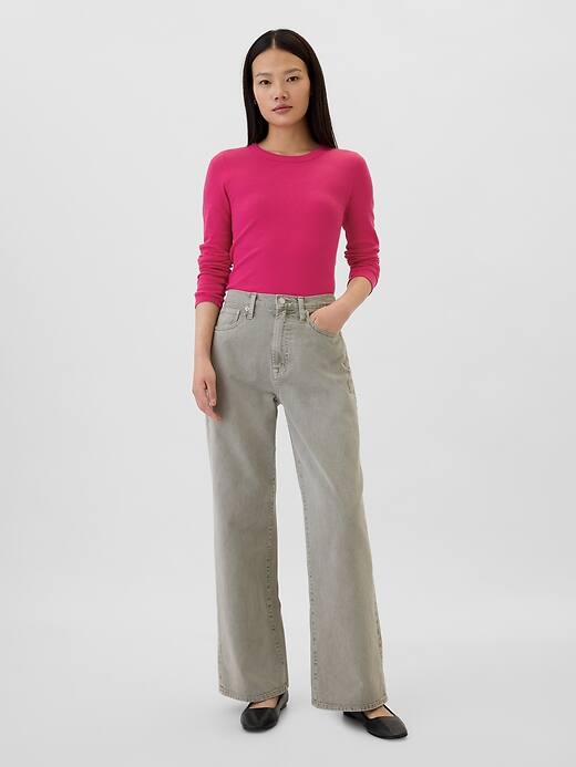 Image number 3 showing, Waffle-Knit Crewneck T-Shirt