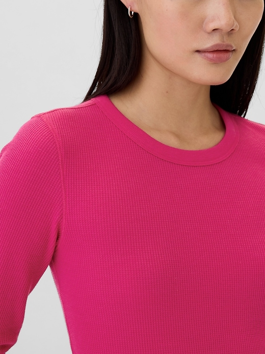 Image number 4 showing, Waffle-Knit Crewneck T-Shirt
