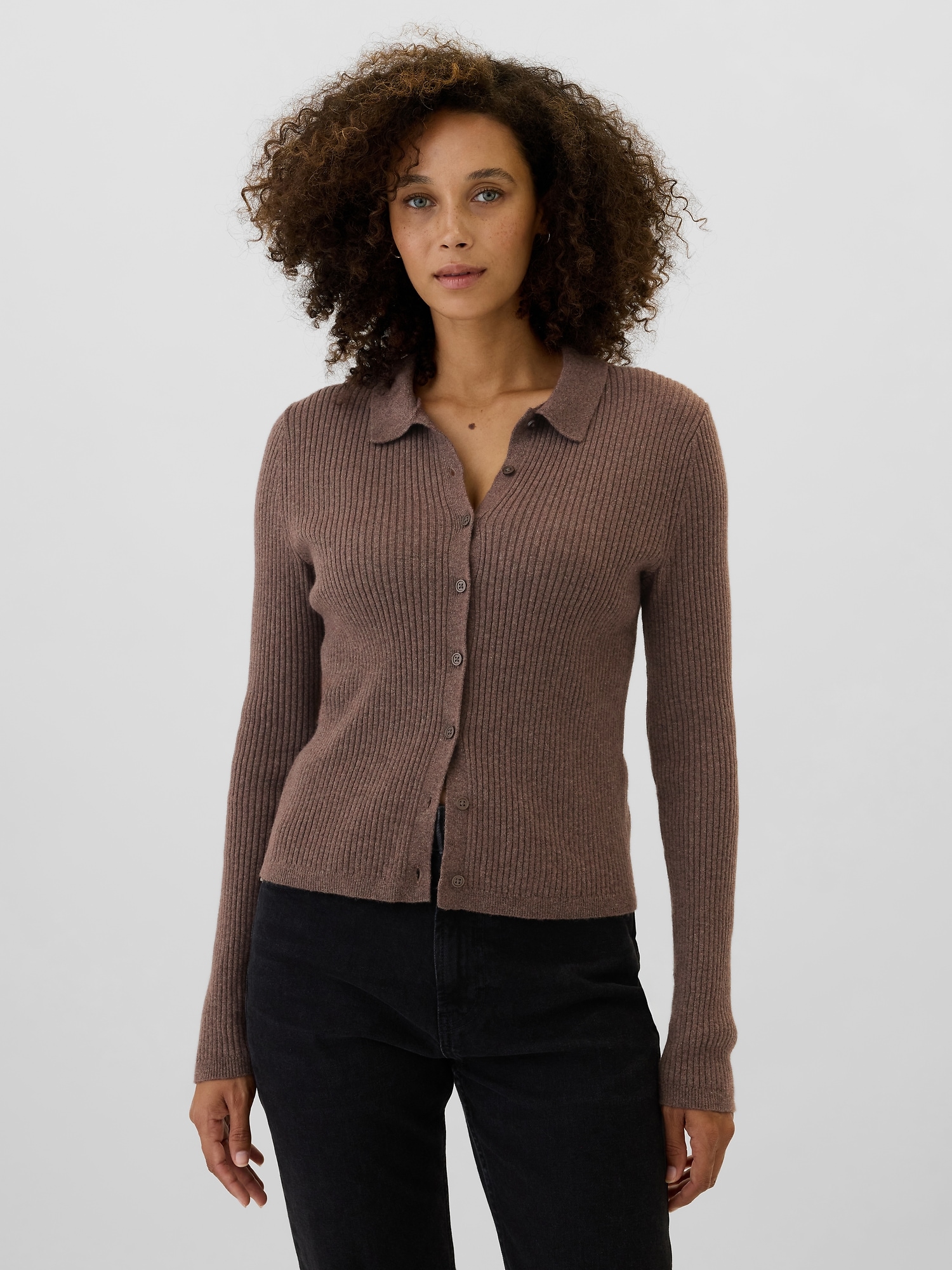 CashSoft Collared Button Front Cardigan Gap Factory