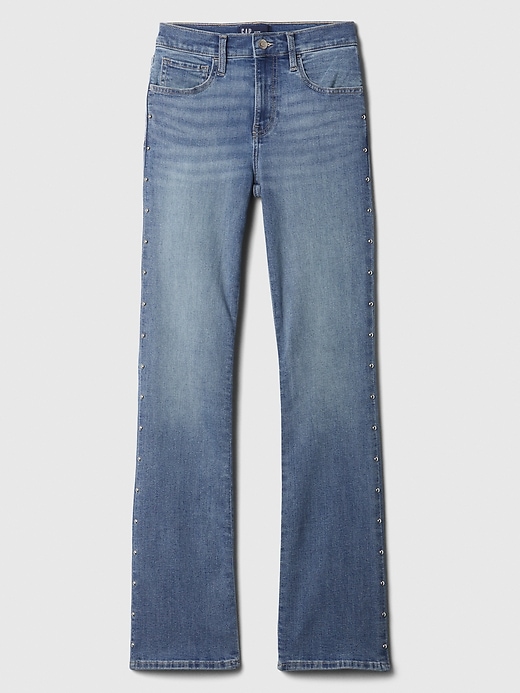 Image number 7 showing, Mid Rise Universal Studded Baby Boot Jeans