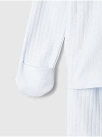 Baby Ribbed Pointelle Three-Piece Outfit Set