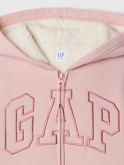 Image number 3 showing, Kids Gap Logo Sherpa-Lined Zip Hoodie
