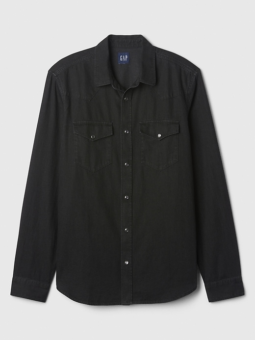Image number 4 showing, Denim Western Shirt