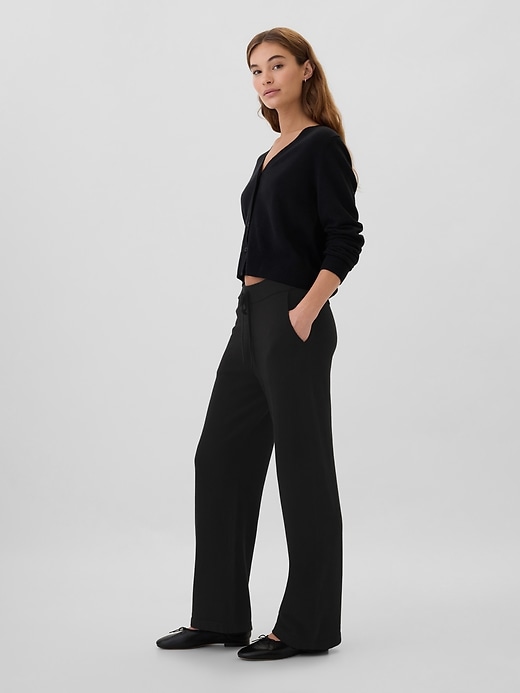 Image number 3 showing, CashSoft Wide-Leg Sweater Pants