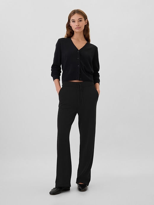 Image number 1 showing, CashSoft Wide-Leg Sweater Pants