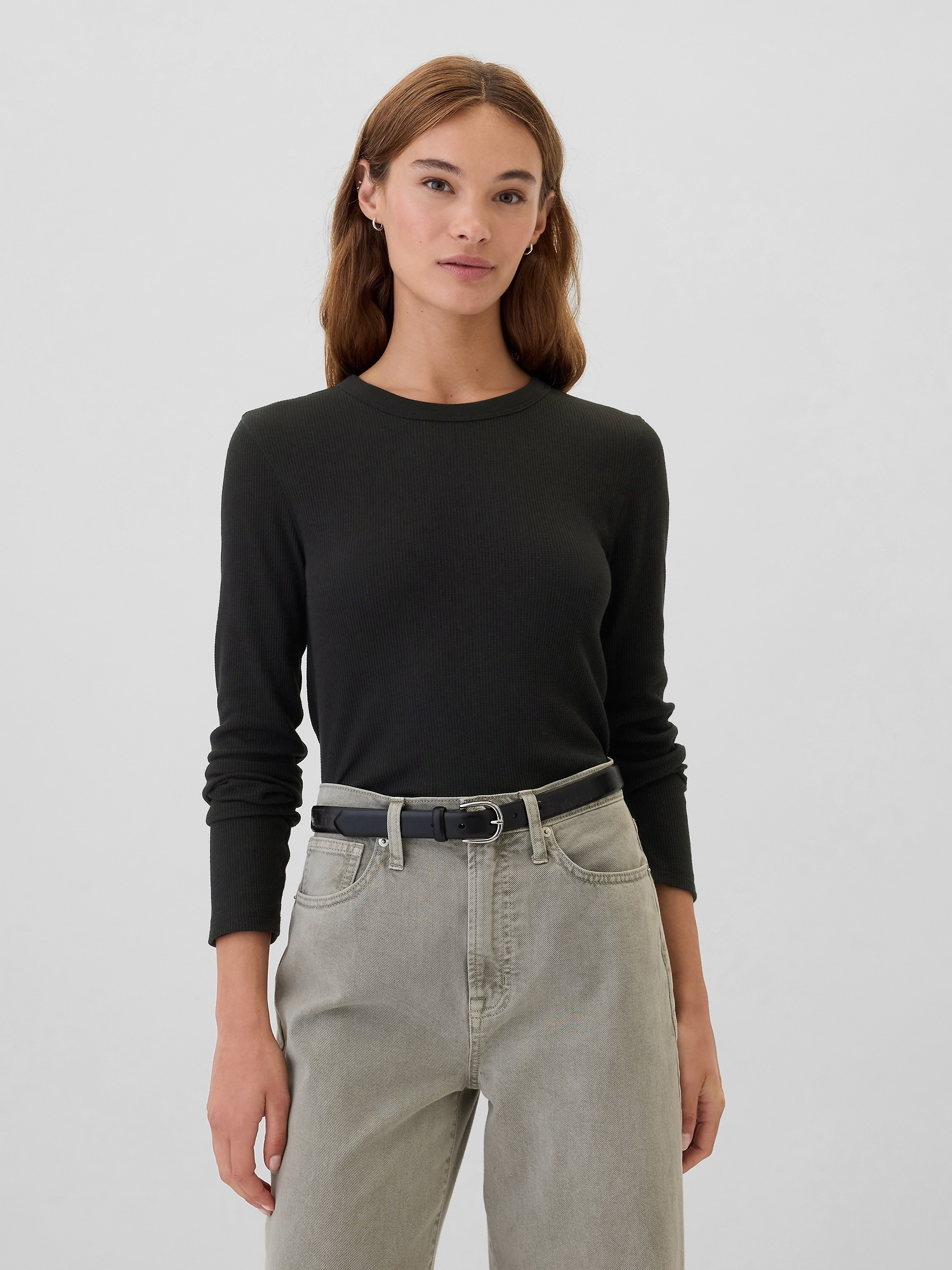 Waffle-Knit Crewneck T-Shirts | Gap Factory
