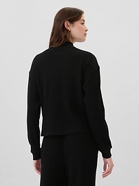 Relaxed Waffle-Wedge Mockneck T-Shirt | Gap Factory