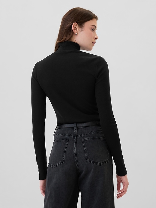 Image number 2 showing, Ribbed Turtleneck T-Shirt