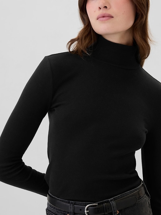 Image number 4 showing, Ribbed Turtleneck T-Shirt