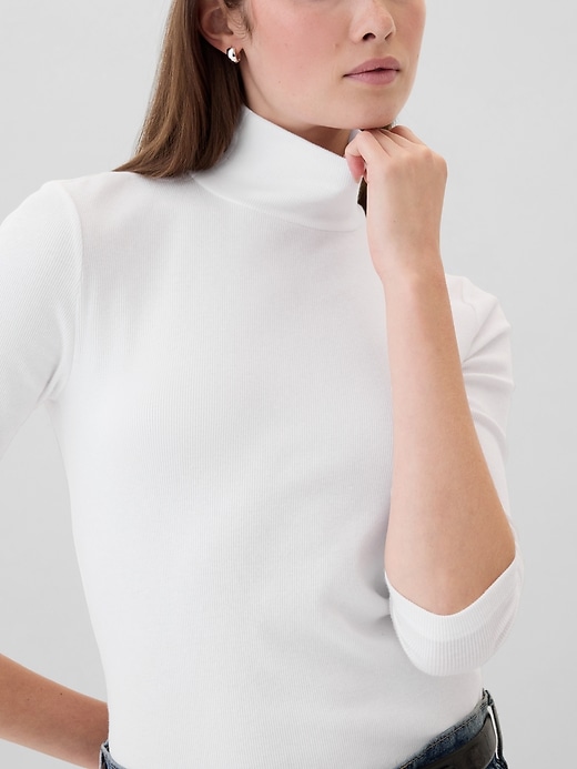 Image number 4 showing, Ribbed Turtleneck T-Shirt