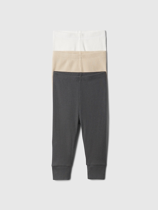 Image number 1 showing, Baby Ribbed Pull-On Pants (3-Pack)