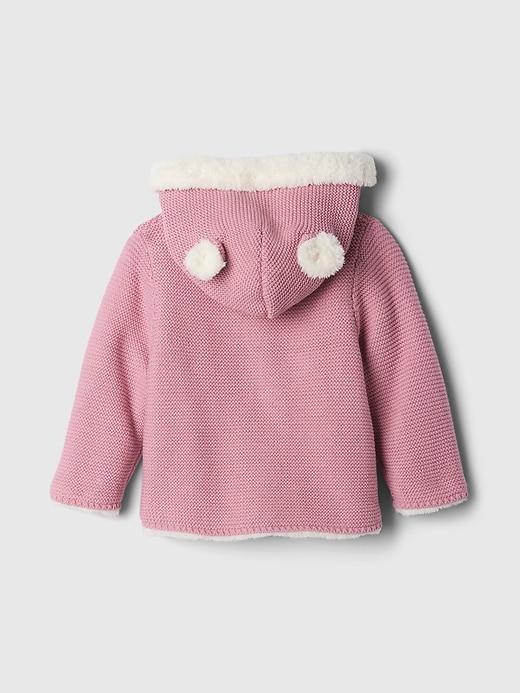 Image number 2 showing, Baby Sherpa-Lined Garter Sweater