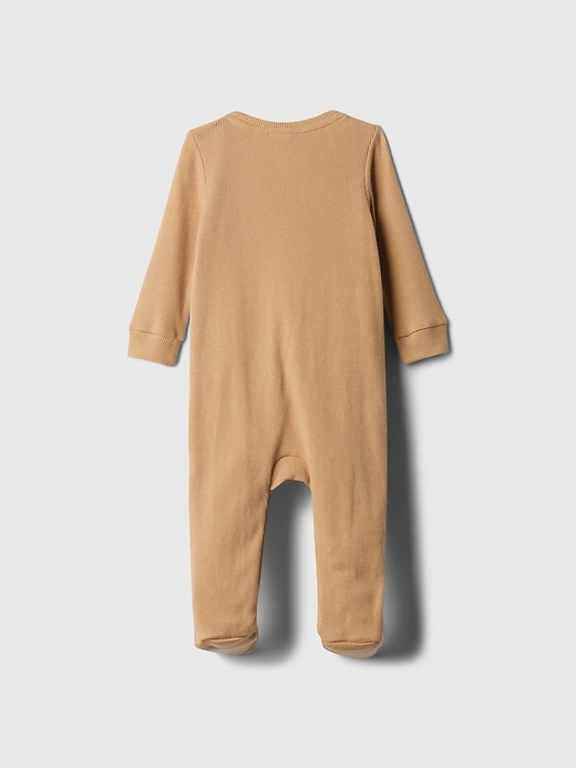 Image number 2 showing, Baby Ribbed Two-Way Zip One-Piece