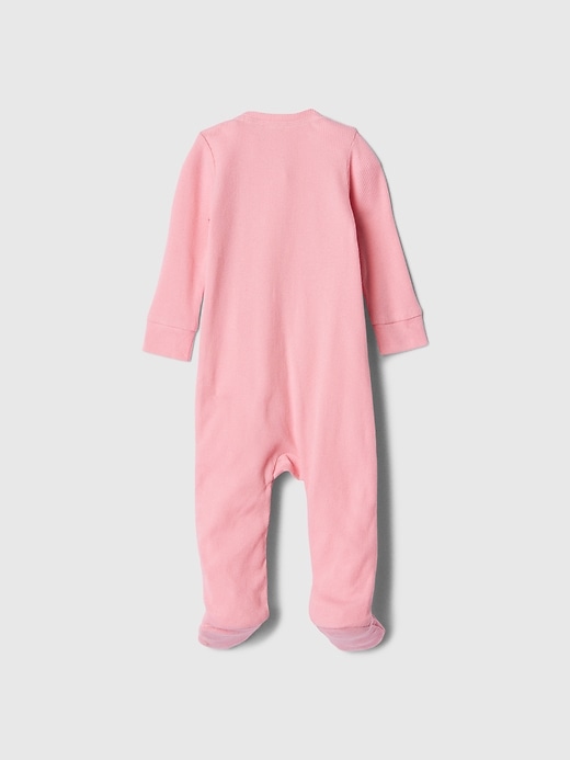 Image number 2 showing, Baby Ribbed Two-Way Zip One-Piece