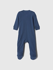Baby Ribbed Two-Way Zip One-Piece