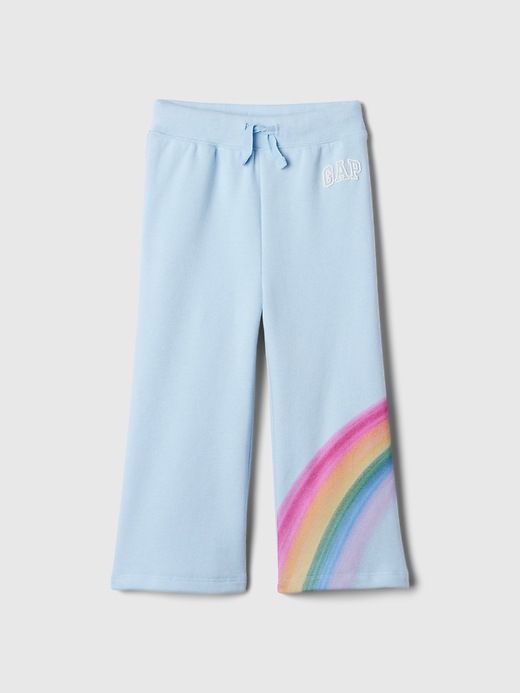 Image number 1 showing, babyGap Logo Wide-Leg Pull-On Pants
