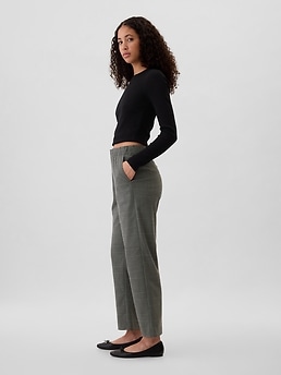 Recycled Mid Rise Easy Straight-Leg Pants | Gap Factory