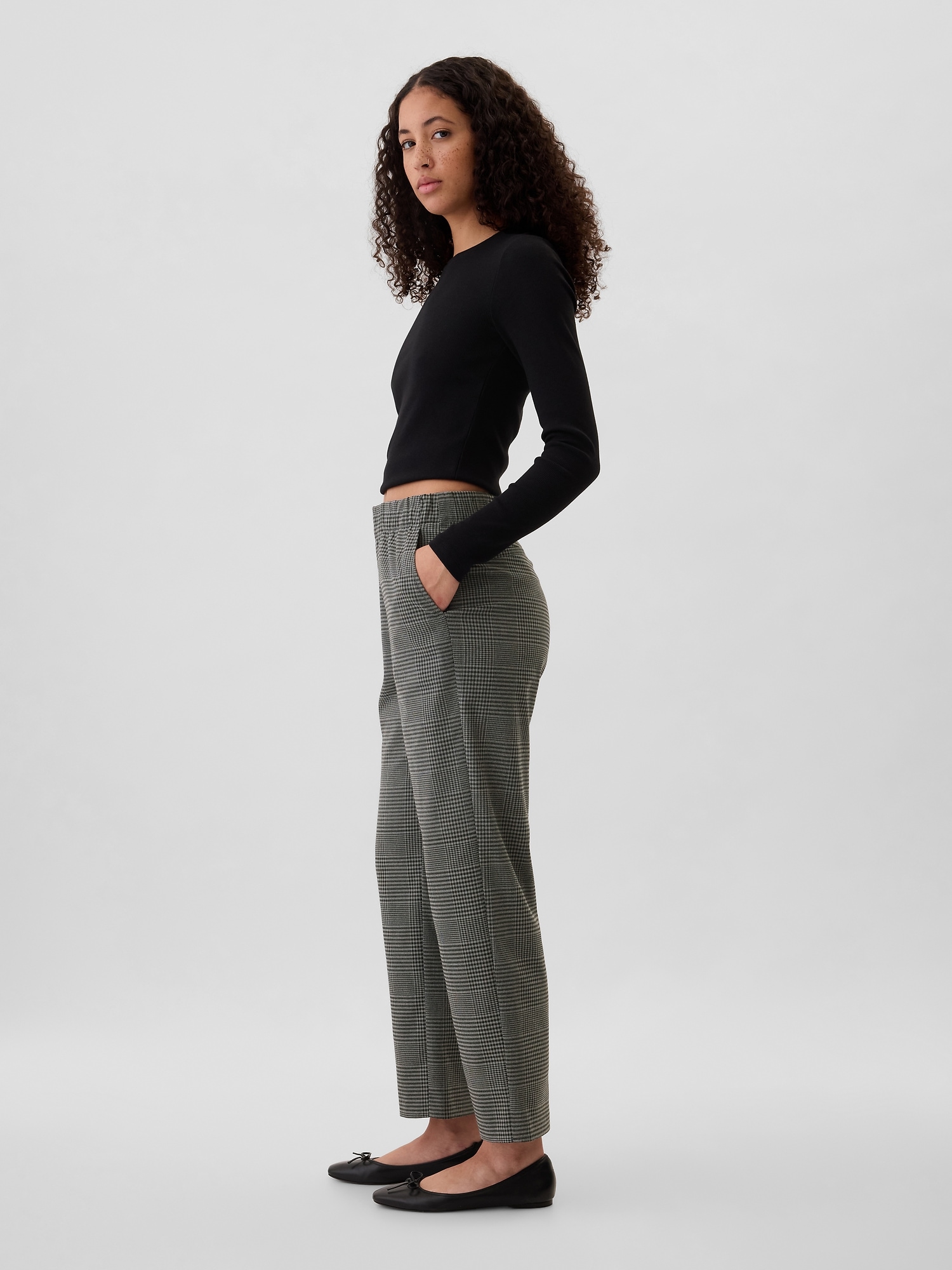 Recycled Mid Rise Easy Straight Leg Pants | Gap Factory