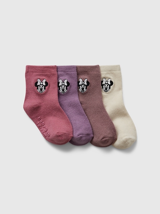 View large product image 1 of 1. babyGap &#215 Disney Minnie Mouse Crew Socks (4-Pack)