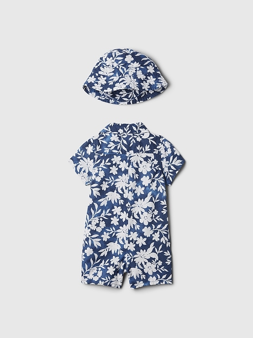 Image number 2 showing, Baby Romper Two-Piece Outfit Set