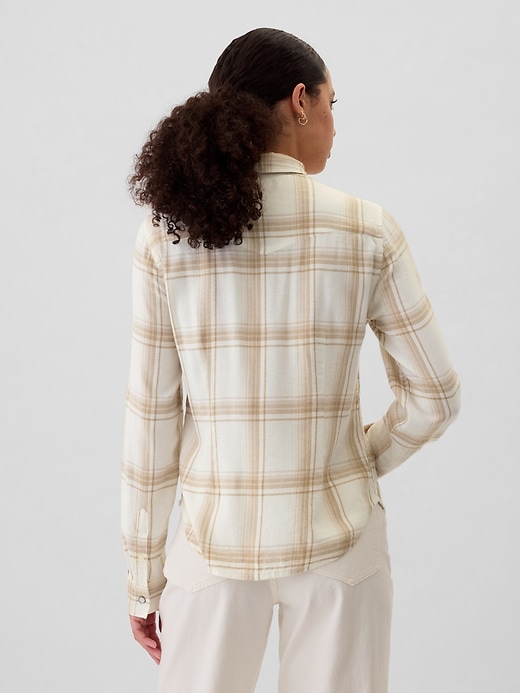 Image number 2 showing, Plaid Flannel Western Shirt