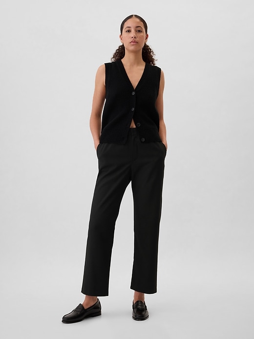 Image number 1 showing, Recycled Mid Rise Easy Straight Leg Pants