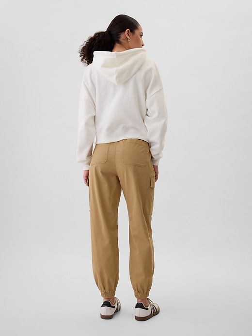 Image number 4 showing, Mid Rise Downtown Khaki Cargo Joggers