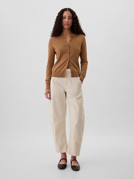 Image number 1 showing, High Rise Barrel Khakis