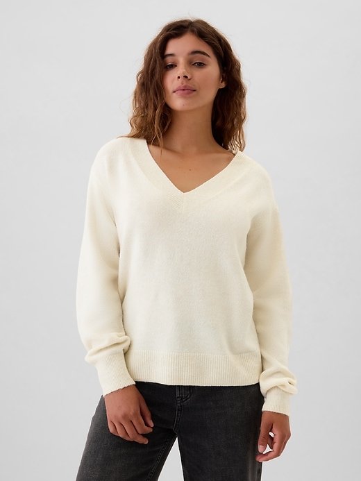 Image number 1 showing, Relaxed V-Neck Sweater