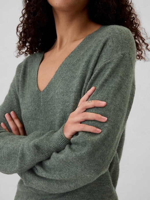 Image number 4 showing, Relaxed V-Neck Sweater