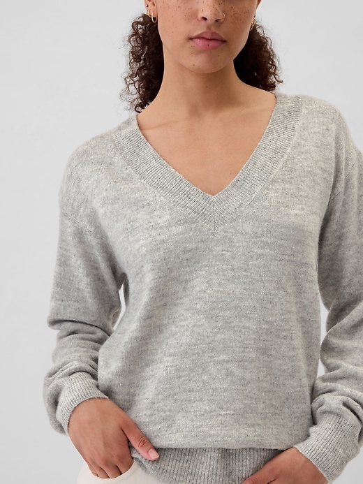 Image number 4 showing, Relaxed V-Neck Sweater
