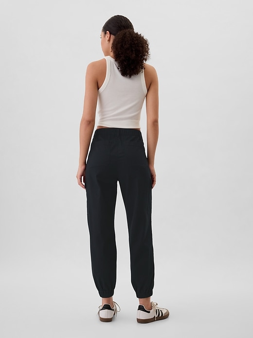 Image number 4 showing, Mid Rise Downtown Khaki Cargo Joggers