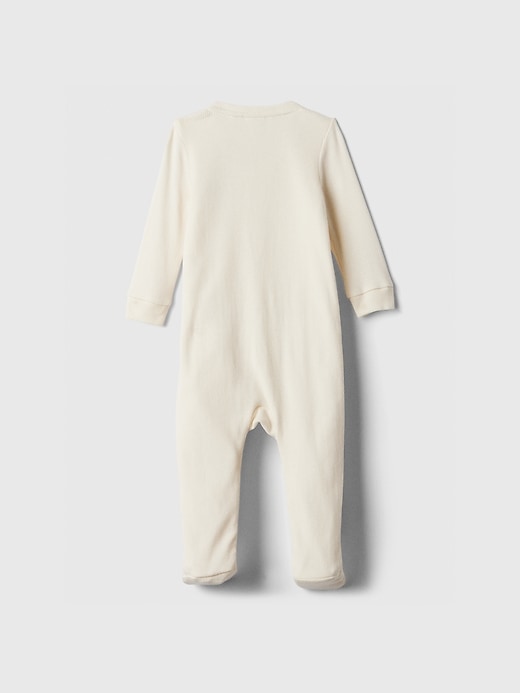 Image number 2 showing, Baby Ribbed Two-Way Zip One-Piece