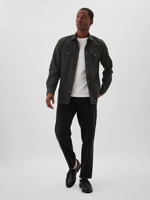 Image number 3 showing, Denim Western Shirt