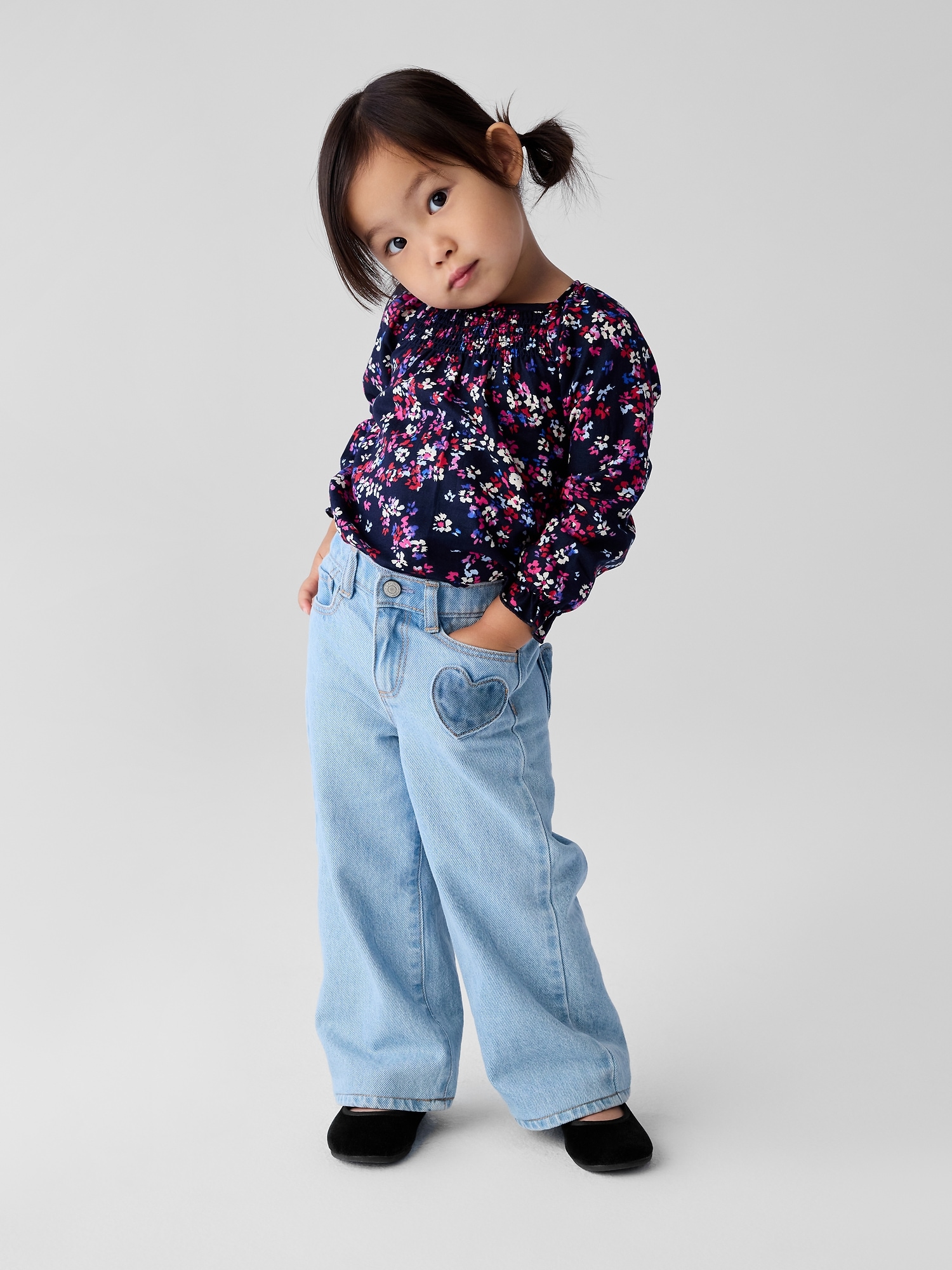 Toddler wide leg jeans discount