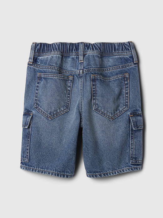 Image number 2 showing, Kids Denim Pull-On Cargo Shorts