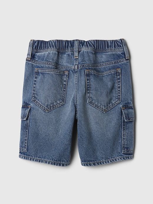 Image number 3 showing, Kids Denim Pull-On Cargo Shorts
