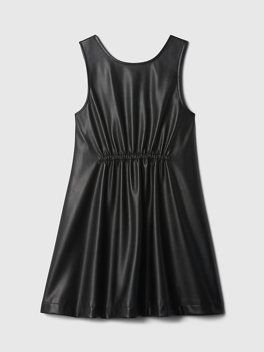 Image number 1 showing, Kids Relaxed Vegan-Leather Dress