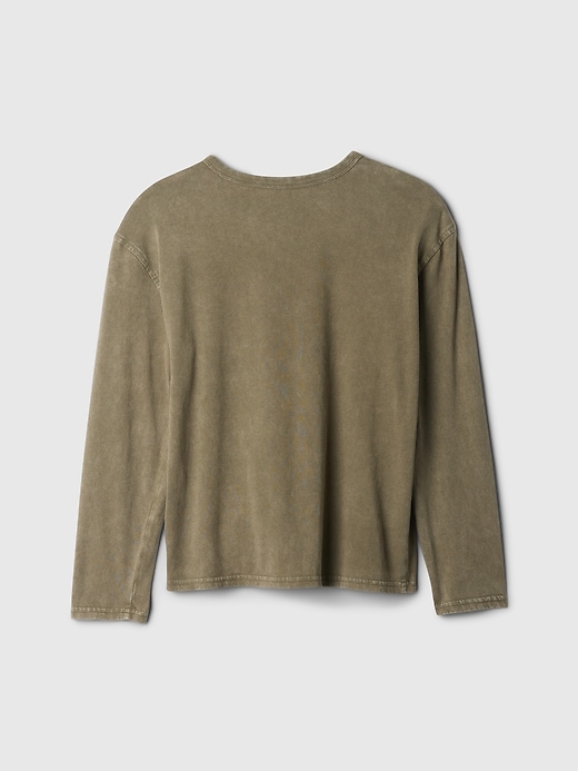 Image number 2 showing, Kids Washed-Jersey Henley T-Shirt
