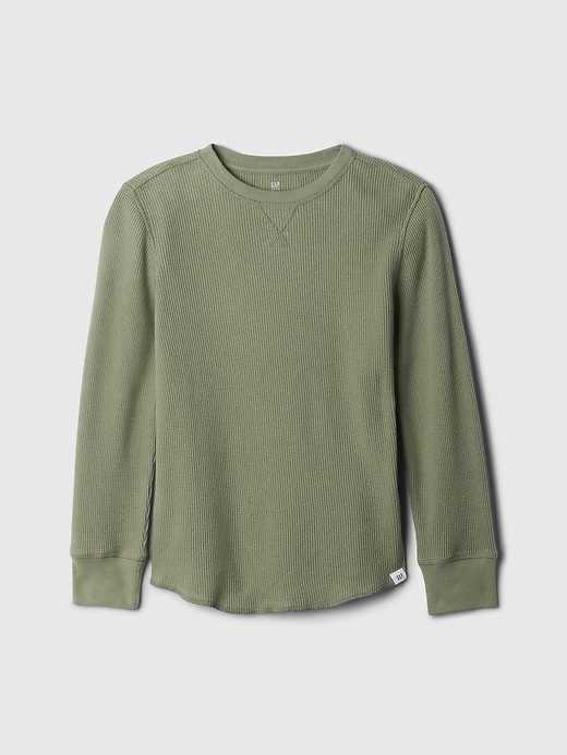 Image number 1 showing, Kids Waffle-Knit Crewneck T-Shirt