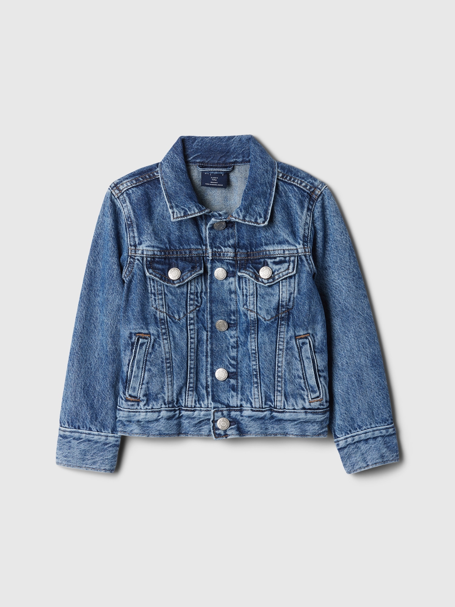 Gap Factory Babygap Disney Mickey Mouse Icon Denim Jacket Medium Wash Size 6 12 M