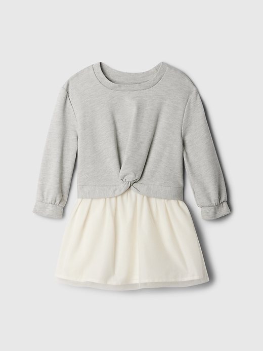 Image number 1 showing, babyGap Twist-Front Sweatshirt Dress