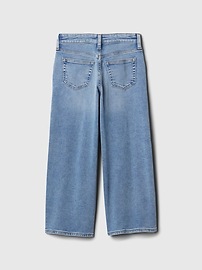 Kids High Rise Wide-Leg Ankle Jeans