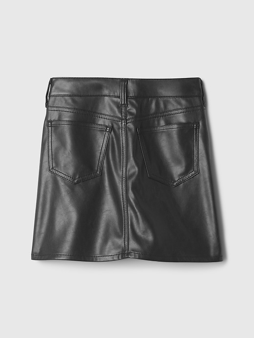 Image number 2 showing, Kids 100% Recycled Vegan-Leather Skirt