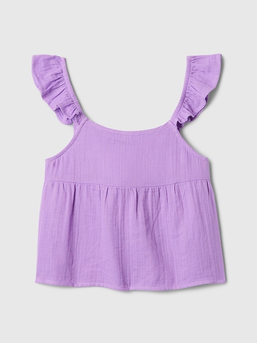 Image number 2 showing, Kids Gauze Crochet Top