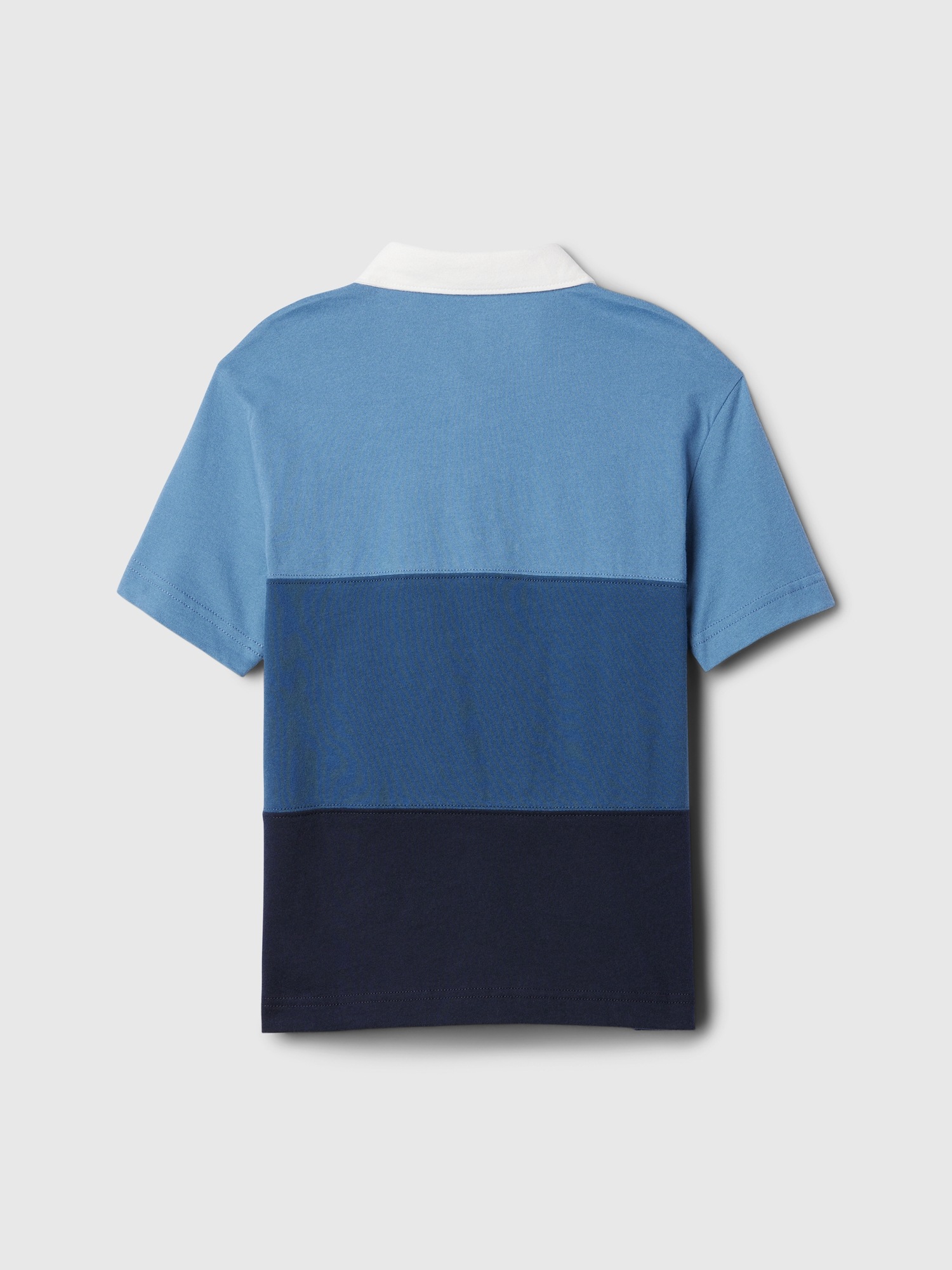 ◇1993studio◇ Applique collar rugby t-shirt sky blue Kids Colorblock Rugby Polo Shirt | Gap Factory