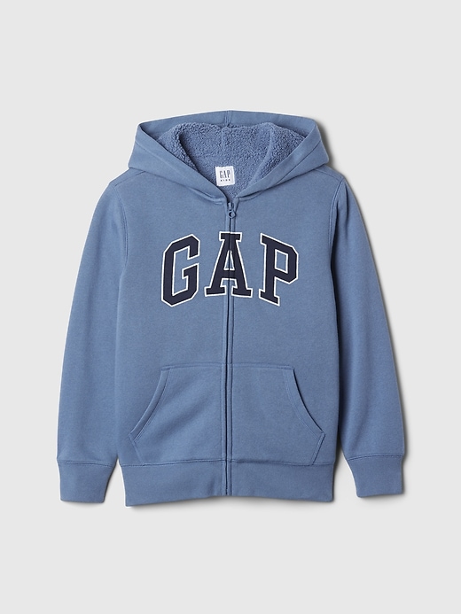 Image number 1 showing, Kids Gap Logo Sherpa-Lined Zip Hoodie