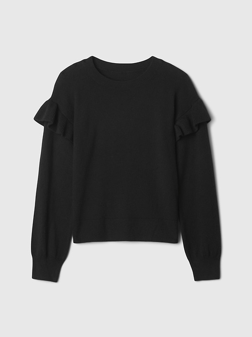 Image number 1 showing, Kids CashSoft Ruffle Sweater